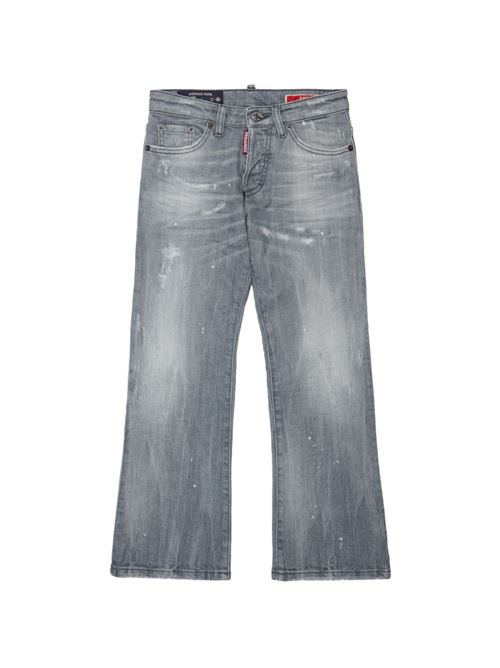 Jeans bambino Dsquared2 grigio regular fit con effetto used Dsquared Kids | DQ3582D0AI2DQ03
